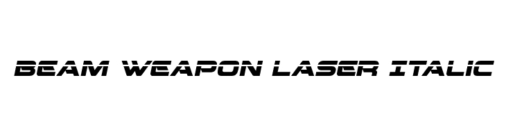 Beam Weapon Laser Italic  Free Fonts Download