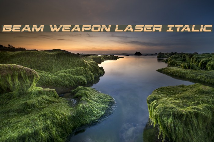 Beam Weapon Laser Italic Font examples