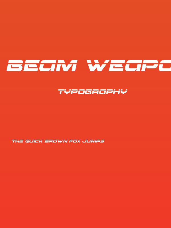 Beam Weapon Laser Italic Poster