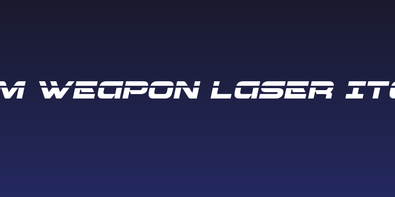Beam Weapon Laser Italic Social Header