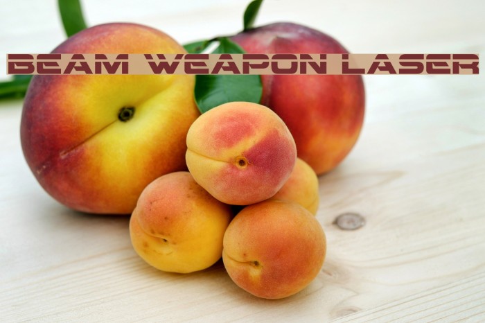 Beam Weapon Laser Font examples
