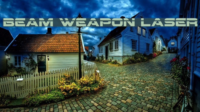 Beam Weapon Laser Font examples