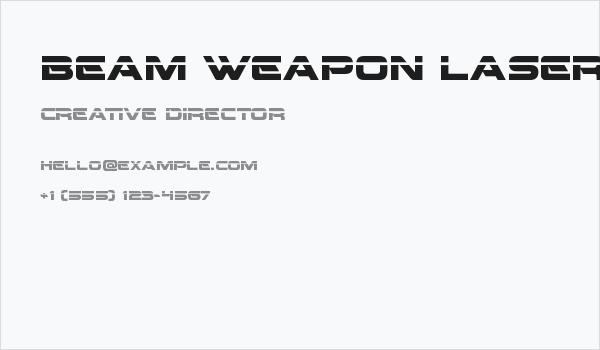 Beam Weapon Laser Business Card