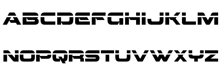 Beam Weapon Laser Font LOWERCASE