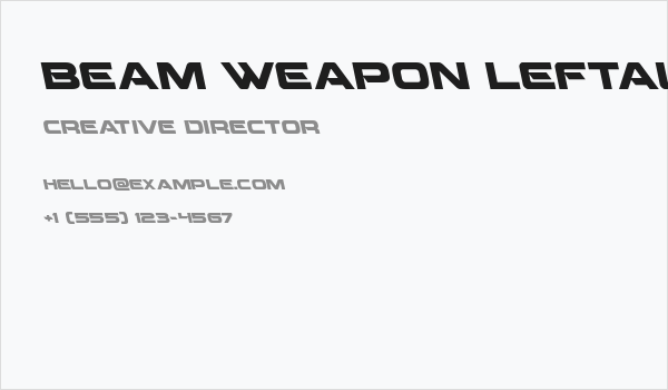 Beam Weapon Leftalic Business Card