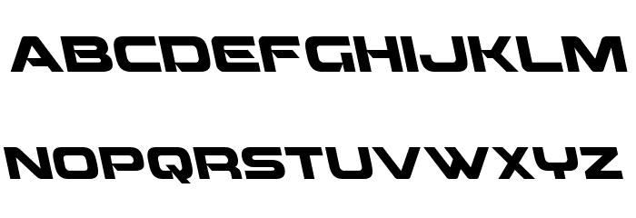 Beam Weapon Leftalic Font LOWERCASE