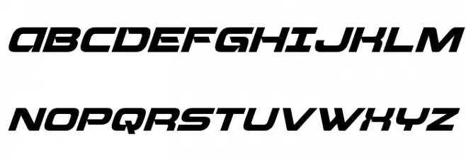 Beam Weapon Super-Italic Polices MAJUSCULES