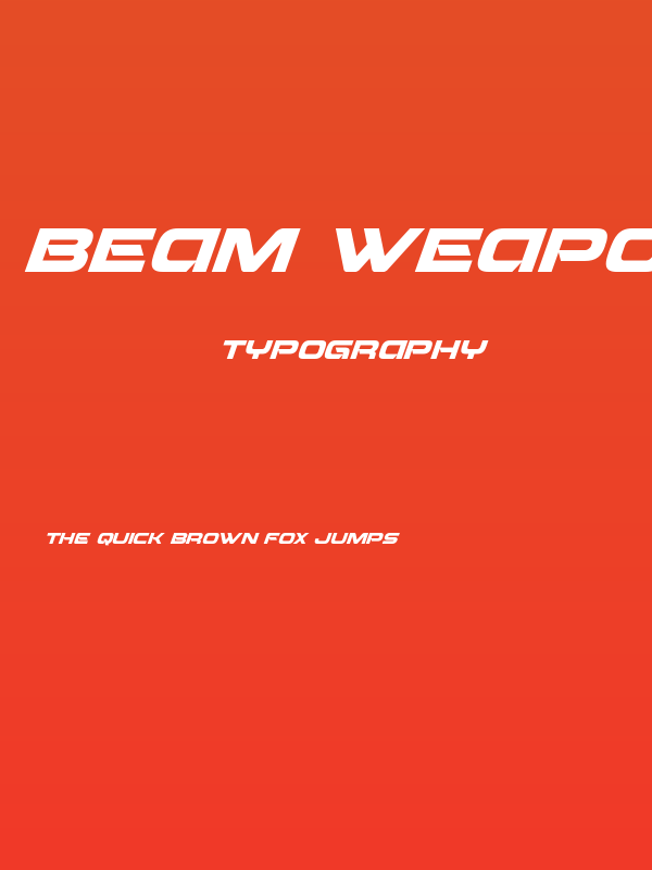 Beam Weapon Super-Italic Poster