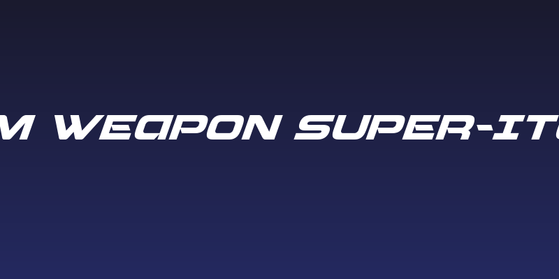 Beam Weapon Super-Italic Social Header