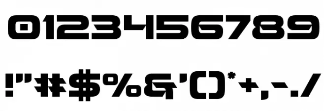 Beam Weapon Font OTHER CHARS
