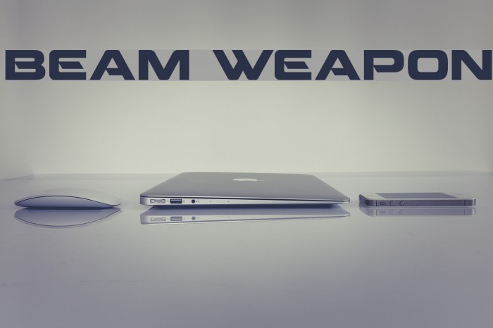 Beam Weapon Font examples