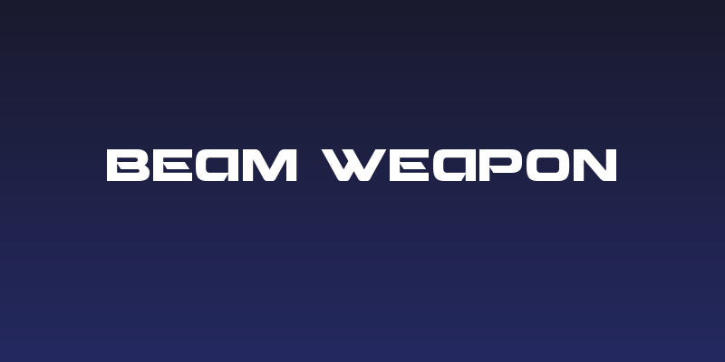 Beam Weapon Social Header