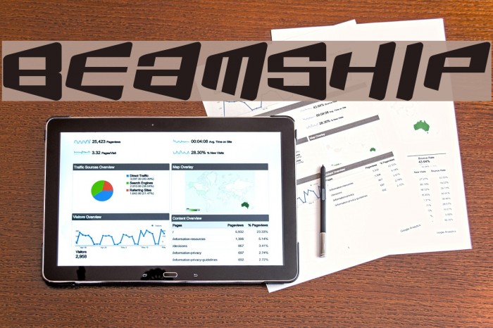BeamShip Font examples