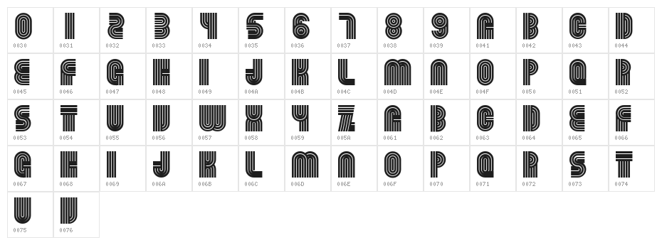 Beamie Character Map