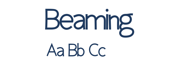 Beaming Font Preview