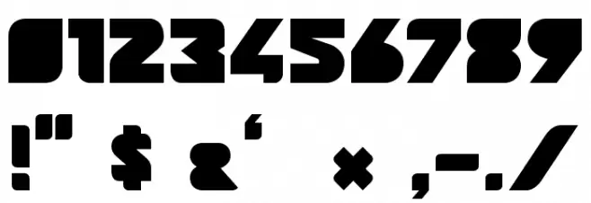 Beams Font OTHER CHARS