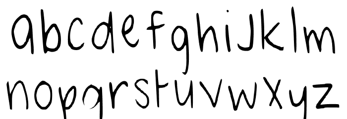 Bean Regular Font LOWERCASE