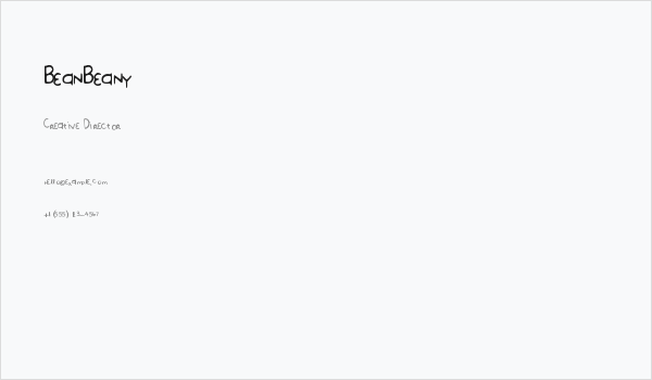 BeanBeany Business Card