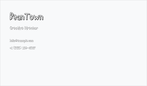 BeanTown Business Card