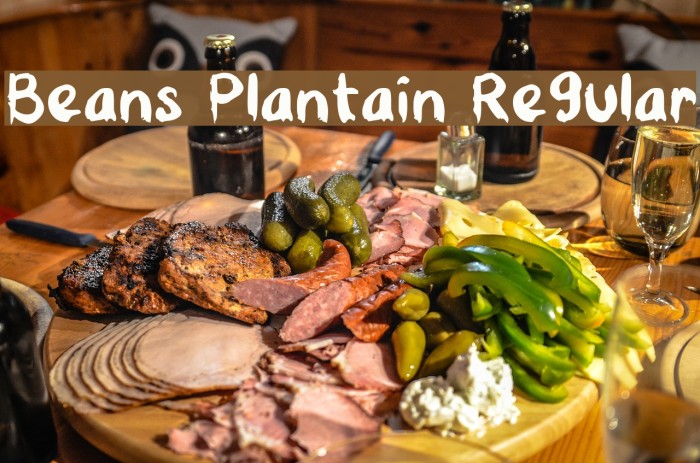 Beans Plantain Regular Font examples