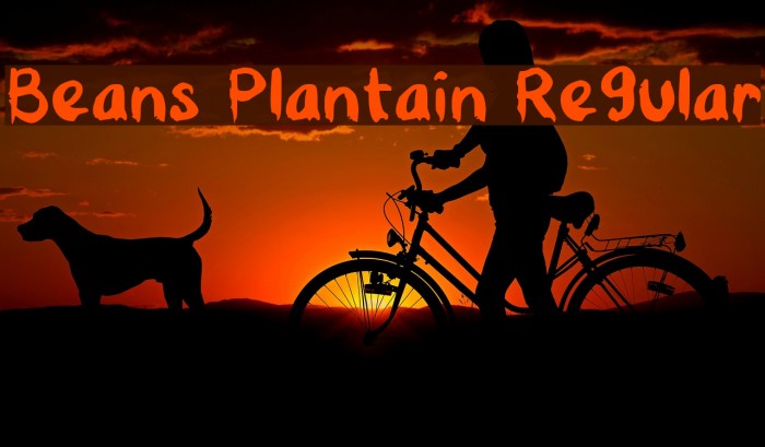 Beans Plantain Regular Font examples