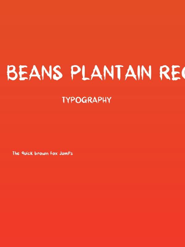 Beans Plantain Regular Poster