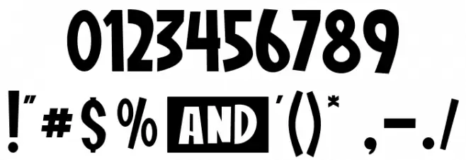 Bear And Bunny Font Alte caractere