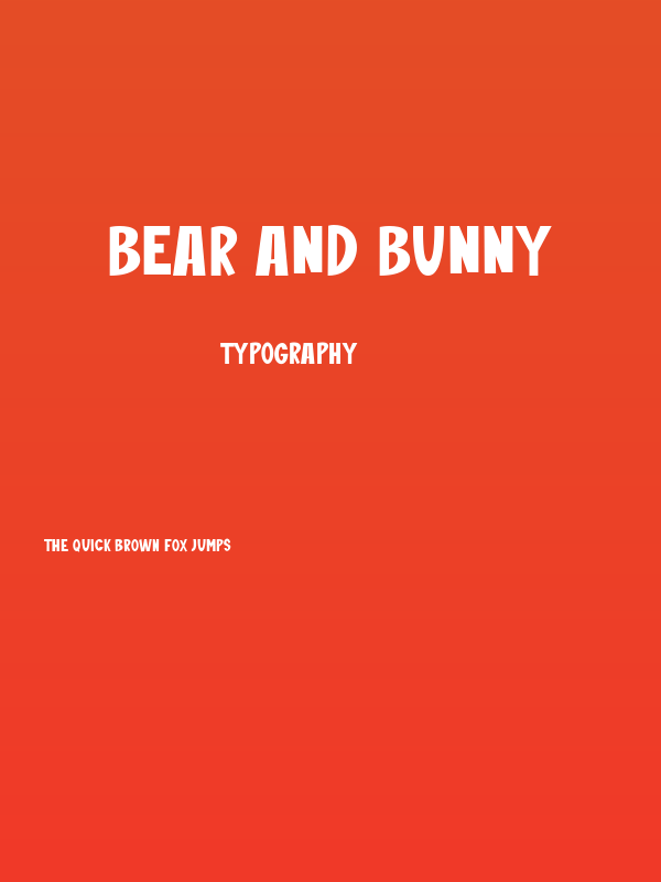 Bear And Bunny Poster