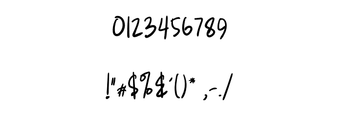 Bear Butter Font OTHER CHARS