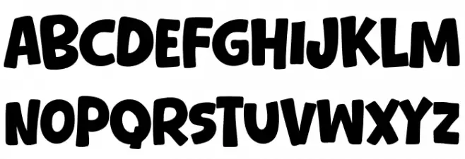 Bear Days フォント 大文字