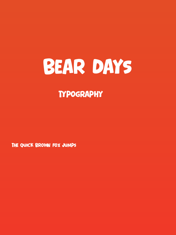 Bear Days Poster