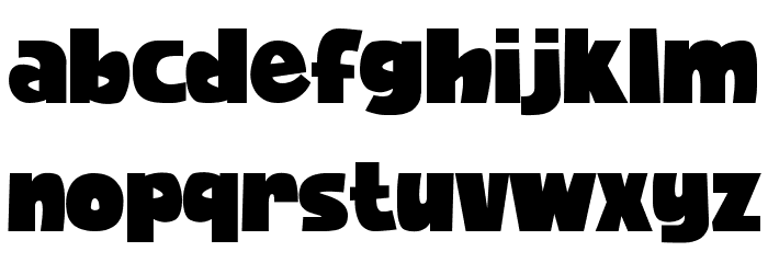 Bear-Hug Font LOWERCASE
