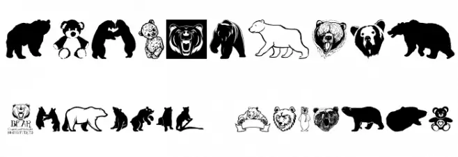 Bear Icons Font OTHER CHARS