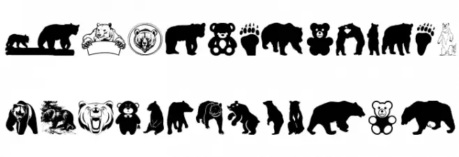 Bear Icons 字体 大写