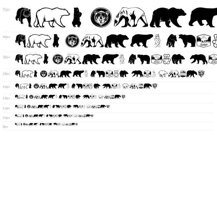 Bear Icons Waterfall