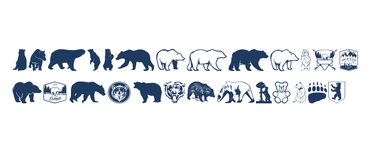 Bear Icons Lowercase