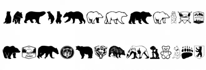 Bear Icons Fuentes MINÚSCULAS