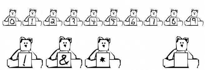 BearBox Font Alte caractere