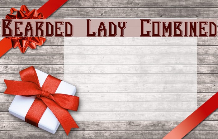 Bearded Lady Combined Font examples