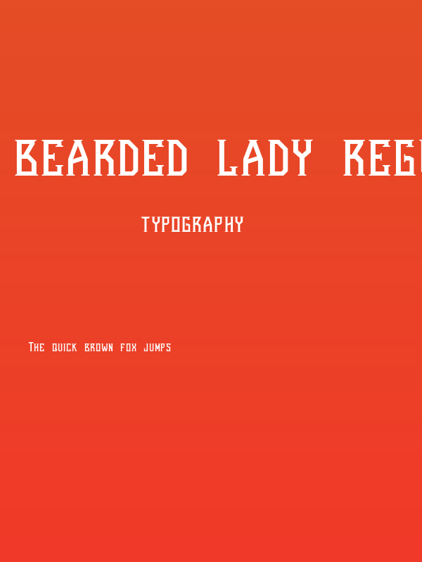 Bearded Lady Regular Poster