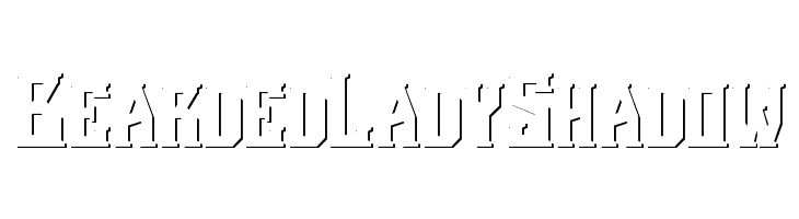 Bearded Lady Shadow Font