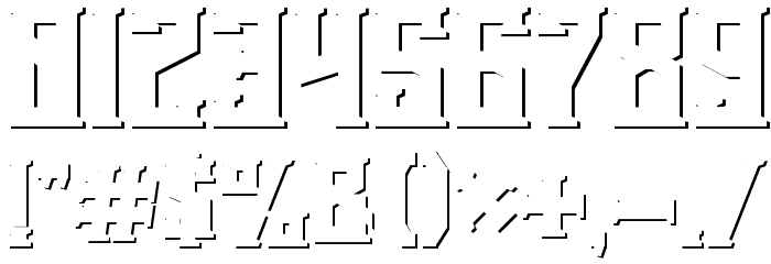 Bearded Lady Shadow Font Alte caractere