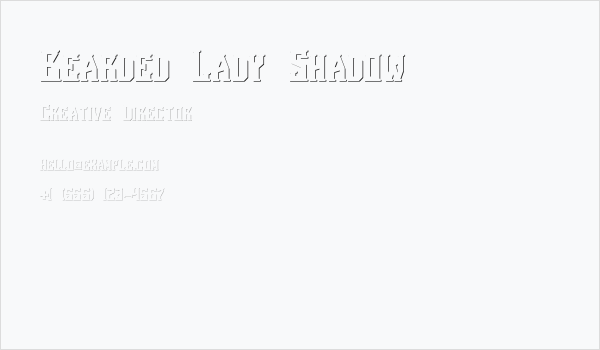 Bearded Lady Shadow Business Card