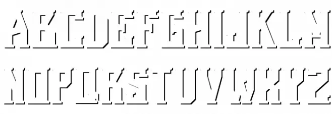 Bearded Lady Shadow Font Litere mici