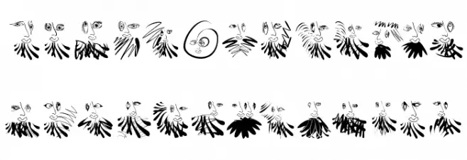 Beardfaces خط أحرف كبيرة