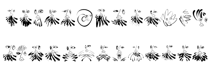 Beardfaces Font LOWERCASE