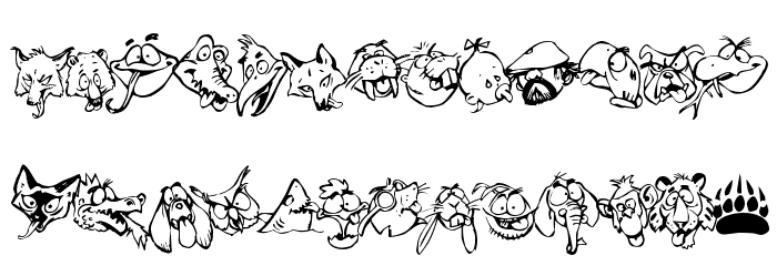 Bearpaw Bats Font LOWERCASE