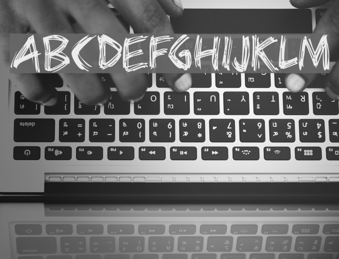 Bearpaw Font examples