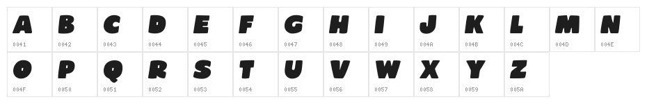 Bearty Free Font Regular Character Map