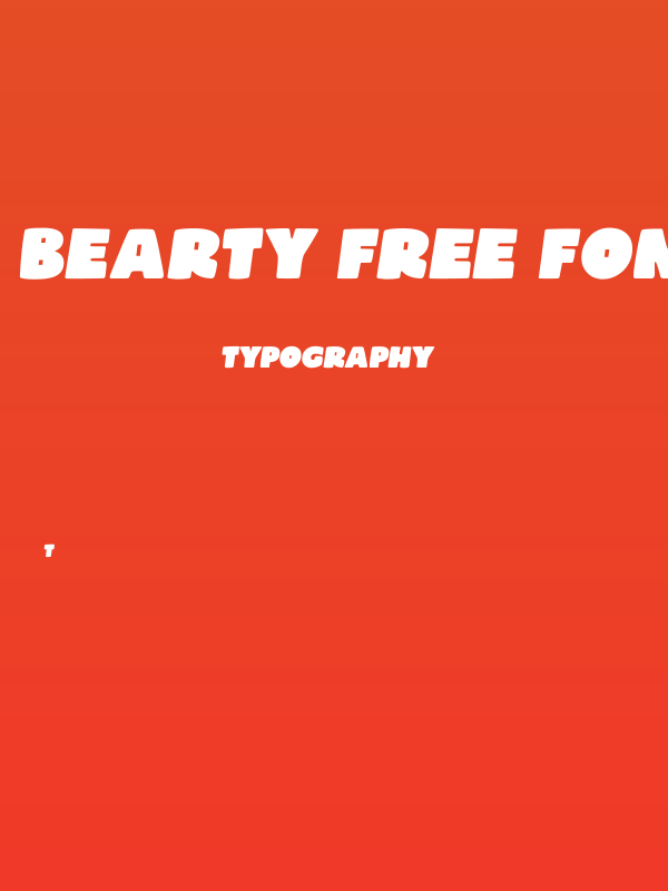 Bearty Free Font Regular Poster